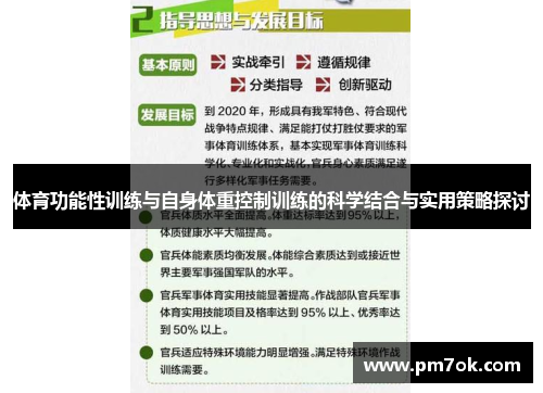 体育功能性训练与自身体重控制训练的科学结合与实用策略探讨